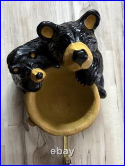 Big Sky Carvers J. Fleming Retired Bearfoots Bear Grand Honey Pot (plant/candy)