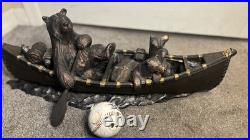 Big Sky Carvers J. M. Fleming Canoe Trip Bear Resin Figurine Sculpture Collection