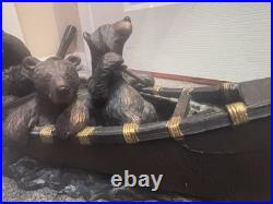 Big Sky Carvers J. M. Fleming Canoe Trip Bear Resin Figurine Sculpture Collection