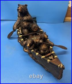 Big Sky Carvers J. M. Fleming The Canoe Trip Bears In Canoe 24