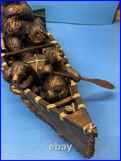 Big Sky Carvers J. M. Fleming The Canoe Trip Bears In Canoe 24
