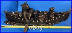 Big Sky Carvers J. M. Fleming The Canoe Trip Bears In Canoe 24