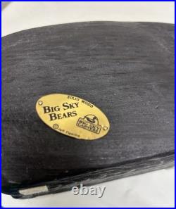 Big Sky Carvers Jeff Fleming 21 Solid Wood Lounging Black Bear Shelf Sitter