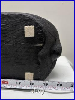Big Sky Carvers Jeff Fleming 21 Solid Wood Lounging Black Bear Shelf Sitter