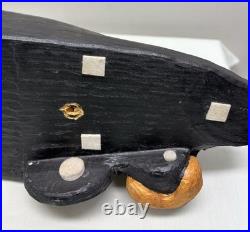 Big Sky Carvers Jeff Fleming 21 Solid Wood Lounging Black Bear Shelf Sitter