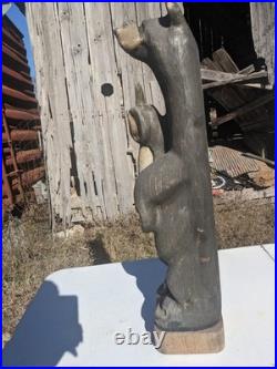 Big Sky Carvers Jeff Fleming 32.5 Standing Bear withFish SEE PHOTOS