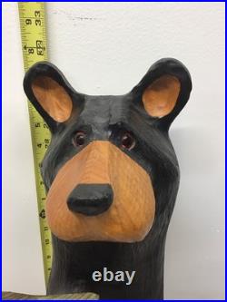 Big Sky Carvers Jeff Fleming 32.5 Standing Bear withTrout Western Pine Sculpture Big Sky Carvers Jeff Fleming 32.5 Standing Bear withTrout Western Pine Sculpture