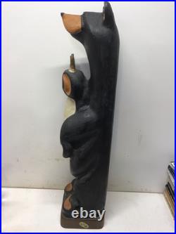Big Sky Carvers Jeff Fleming 32.5 Standing Bear withTrout Western Pine Sculpture Big Sky Carvers Jeff Fleming 32.5 Standing Bear withTrout Western Pine Sculpture