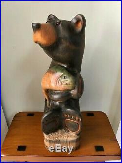 Big Sky Carvers Jeff Fleming Bear Wood Carving Jackson Bear Sculpture Polished