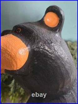 Big Sky Carvers Jeff Fleming Bearfoots Arnold Pine Wood Carved Golfer Black Bear