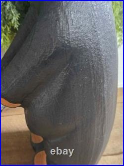 Big Sky Carvers Jeff Fleming Bearfoots Arnold Pine Wood Carved Golfer Black Bear