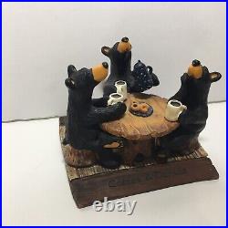 Big Sky Carvers Jeff Fleming Bearfoots Black Bear Coffee & Donuts Figurine