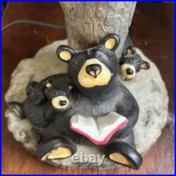 Big Sky Carvers Jeff Fleming Bearfoots Black Bear & Cubs Reading Table Lamp Big Sky Carvers Jeff Fleming Bearfoots Black Bear & Cubs Reading Table Lamp