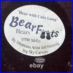 Big Sky Carvers Jeff Fleming Bearfoots Black Bear & Cubs Reading Table Lamp Big Sky Carvers Jeff Fleming Bearfoots Black Bear & Cubs Reading Table Lamp