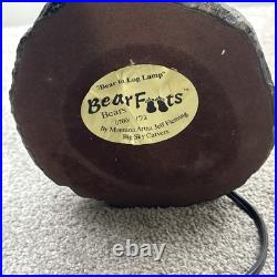 Big Sky Carvers Jeff Fleming Bearfoots Black Bear In Log Table Lamp Cabin Decor