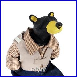 Big Sky Carvers Jeff Fleming Bearfoots Black Bear Sculpture Cabin Decoration