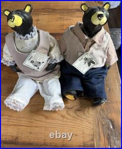 Big Sky Carvers Jeff Fleming Bearfoots Black Bear Sculpture Set Nancy Eric