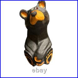 Big Sky Carvers Jeff Fleming Bearfoots'Jeffrey' Bear Pine Wood Carved