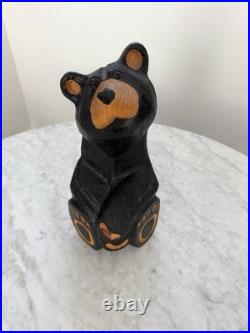 Big Sky Carvers Jeff Fleming Bearfoots'Jeffrey' Bear Pine Wood Carved Tagged