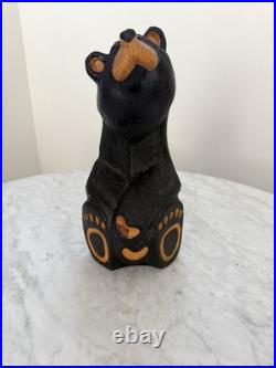 Big Sky Carvers Jeff Fleming Bearfoots'Jeffrey' Bear Pine Wood Carved Tagged