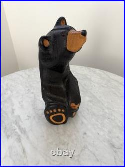 Big Sky Carvers Jeff Fleming Bearfoots'Jeffrey' Bear Pine Wood Carved Tagged