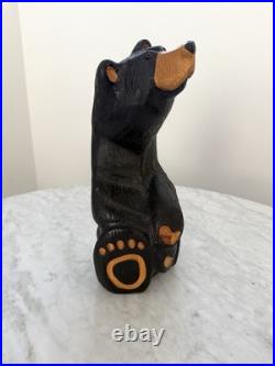 Big Sky Carvers Jeff Fleming Bearfoots'Jeffrey' Bear Pine Wood Carved Tagged