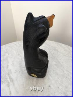 Big Sky Carvers Jeff Fleming Bearfoots'Jeffrey' Bear Pine Wood Carved Tagged