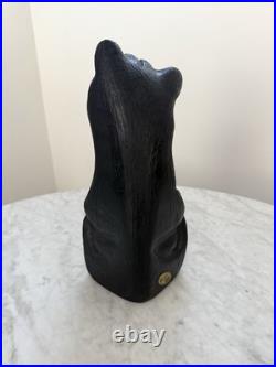 Big Sky Carvers Jeff Fleming Bearfoots'Jeffrey' Bear Pine Wood Carved Tagged