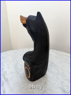 Big Sky Carvers Jeff Fleming Bearfoots'Jeffrey' Bear Pine Wood Carved Tagged
