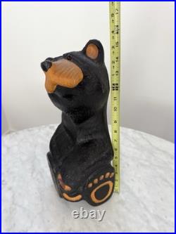 Big Sky Carvers Jeff Fleming Bearfoots'Jeffrey' Bear Pine Wood Carved Tagged