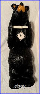 Big Sky Carvers Jeff Fleming Bearfoots John Wood Black Bear Toilet Paper Holder