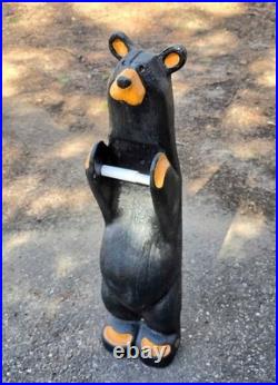 Big Sky Carvers Jeff Fleming Bearfoots John Wood Black Bear Toilet Paper Holder