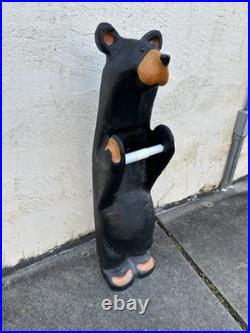Big Sky Carvers Jeff Fleming Bearfoots John Wood Black Bear Toilet Paper Holder