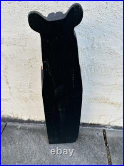 Big Sky Carvers Jeff Fleming Bearfoots John Wood Black Bear Toilet Paper Holder