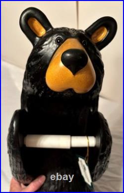 Big Sky Carvers Jeff Fleming Bearfoots John Wood Black Bear Toilet Paper Holder