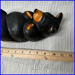 Big Sky Carvers Jeff Fleming Bearfoots Logan Pine Wood Carved Black Bear