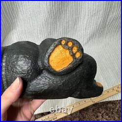 Big Sky Carvers Jeff Fleming Bearfoots Logan Pine Wood Carved Black Bear