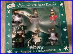 Big Sky Carvers Jeff Fleming Bearfoots Nutcracker Bear Ornaments, 6pc Christmas