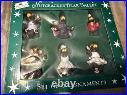 Big Sky Carvers Jeff Fleming Bearfoots Nutcracker Bear Ornaments, 6pc Christmas