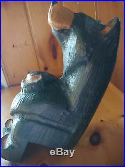 Big Sky Carvers Jeff Fleming Bearfoots Wood Black Bear Shelf Sitter Sculpture