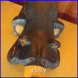 Big Sky Carvers Jeff Fleming Bearfoots Wood Carved Black Bear Resting on Paws