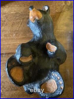Big Sky Carvers Jeff Fleming Bearfoots Wood Carved Black Bear Sculpture