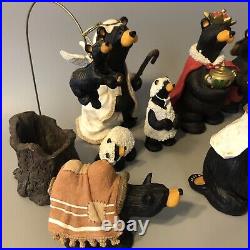 Big Sky Carvers Jeff Fleming Beartivity Nativity Figurines Complete Set I II III