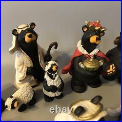 Big Sky Carvers Jeff Fleming Beartivity Nativity Figurines Complete Set I II III