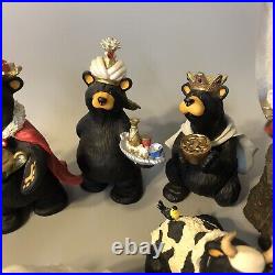 Big Sky Carvers Jeff Fleming Beartivity Nativity Figurines Complete Set I II III