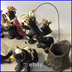 Big Sky Carvers Jeff Fleming Beartivity Nativity Figurines Complete Set I II III