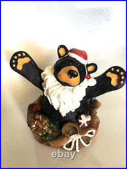 Big Sky Carvers Jeff Fleming Black Bear Santa's Surprise Christmas package Bag