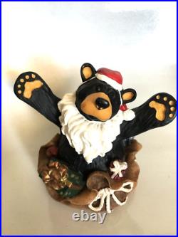 Big Sky Carvers Jeff Fleming Black Bear Santa's Surprise Christmas package Bag Big Sky Carvers Jeff Fleming Black Bear Santa's Surprise Christmas package Bag