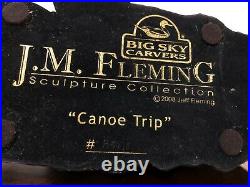 Big Sky Carvers Jeff Fleming Canoe Trip Sculpture 23 Bearfoots 2008 # B5418