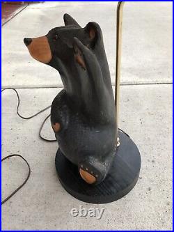 Big Sky Carvers Jeff Fleming Carved Bearfoots Bears Large Wood Table Lamp 28
